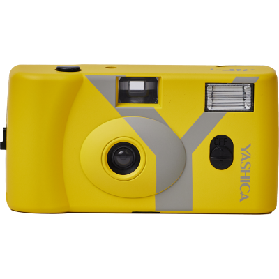YASHICA MF-1 Daugkartinio naudojimo fotoaparatas, geltonas