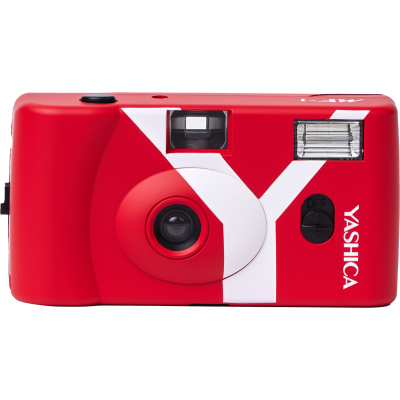YASHICA MF-1 Daugkartinio naudojimo fotoaparatas, raudonas