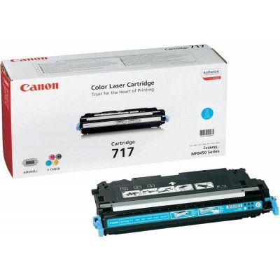 Canon 717C Cyan/Mėlyna lazerinio spausdintuvo tonerio kasetė, 4000 psl.