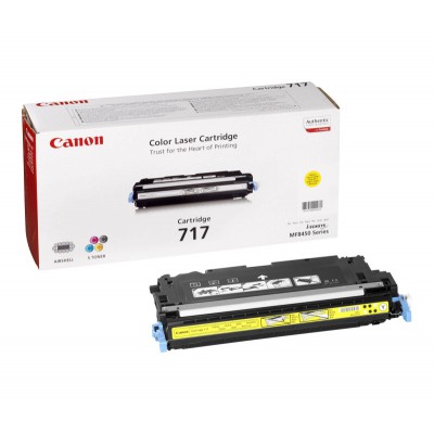 Canon 717Y Yellow/Geltona lazerinio spausdintuvo tonerio kasetė, 4000 psl.