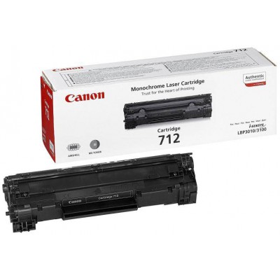 Canon 712 Black/Juoda lazerinio spausdintuvo tonerio kasetė, 1500 psl.